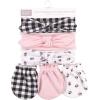 imageHudson Baby Girls 12Pc Cotton Headband and Scratch Mitten Set Lady Bug Xoxo 06 MonthsLady Bug Xoxo