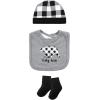 imageHudson Baby Unisex Baby Cotton Layette SetBaby Bear Gray Black
