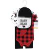 imageHudson Baby Unisex Baby Cotton Layette SetBuffalo Plaid Bear