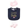 imageHudson Baby Unisex Baby Cotton Layette SetGirl Daddy Pink Navy