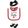 imageHudson Baby Unisex Baby Cotton Layette SetGirl Daddy Red Black