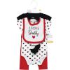 imageHudson Baby Unisex Baby Cotton Layette SetGirl Daddy Red Black