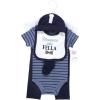 imageHudson Baby Unisex Baby Cotton Layette SetHerringbone Little Fella