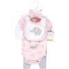 imageHudson Baby Unisex Baby Cotton Layette SetPink Gray Elephant