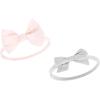 imageHudson Baby Unisex Baby Girls sock and headbandBasic Pink Gray