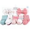imageHudson Baby Unisex Baby Girls sock and headbandRainbow