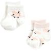 imageHudson Baby Unisex Baby Girls sock and headbandSoft Pink Roses
