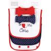 imageHudson Baby Unisex BabyCotton Bib and Headband or Caps SetApple