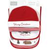imageHudson Baby Unisex BabyCotton Bib and Headband or Caps SetChristmas Forest
