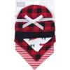 imageHudson Baby Unisex BabyCotton Bib and Headband or Caps SetChristmas Tree