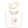 imageHudson Baby Unisex BabyCotton Bib and Headband or Caps SetCitrus Orange