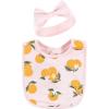 imageHudson Baby Unisex BabyCotton Bib and Headband or Caps SetCitrus Orange