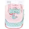 imageHudson Baby Unisex BabyCotton Bib and Headband or Caps SetCoral Mint Mermaid