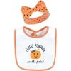 imageHudson Baby Unisex BabyCotton Bib and Headband or Caps SetCutest Pumpkin