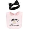 imageHudson Baby Unisex BabyCotton Bib and Headband or Caps SetDaddys Princess