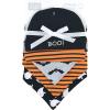imageHudson Baby Unisex BabyCotton Bib and Headband or Caps SetGhost