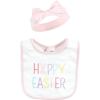 imageHudson Baby Unisex BabyCotton Bib and Headband or Caps SetHappy Easter
