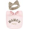 imageHudson Baby Unisex BabyCotton Bib and Headband or Caps SetLeopard Mamas Mini