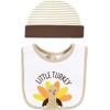 imageHudson Baby Unisex BabyCotton Bib and Headband or Caps SetLittle Turkey