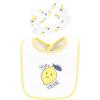 imageHudson Baby Unisex BabyCotton Bib and Headband or Caps SetNavy Lemon