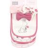 imageHudson Baby Unisex BabyCotton Bib and Headband or Caps SetPink Bunny