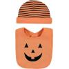 imageHudson Baby Unisex BabyCotton Bib and Headband or Caps SetPumpkin