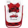 imageHudson Baby Unisex BabyCotton Bib and Headband or Caps SetRed Truck Bows