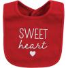 imageHudson Baby Unisex BabyCotton Bib and Headband or Caps SetValentine Sweetheart