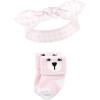 imageHudson Baby babygirls Headband and Socks SetBear Leopard