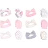imageHudson Baby Girls 12Pc Cotton Headband and Scratch Mitten Set Lady Bug Xoxo 06 MonthsPink Floral Dots