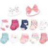 imageHudson Baby Unisex Baby Girls sock and headbandRainbow