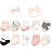 imageHudson Baby Unisex Baby Girls sock and headbandSoft Pink Roses
