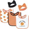 imageHudson Baby Unisex BabyCotton Bib and Headband or Caps SetCutest Pumpkin
