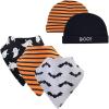 imageHudson Baby Unisex BabyCotton Bib and Headband or Caps SetGhost