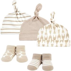 imageHudson Baby Baby Girls Cap and Socks SetModern Giraffe