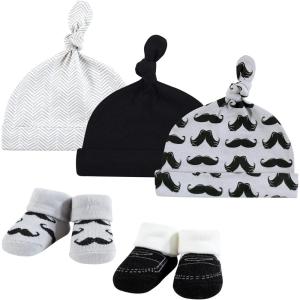 imageHudson Baby Baby Girls Cap and Socks SetMustache