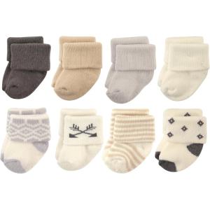 imageHudson Baby Baby Girls Cotton Rich Newborn and Terry SocksAztec