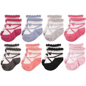 imageHudson Baby Baby Girls Cotton Rich Newborn and Terry SocksBallet