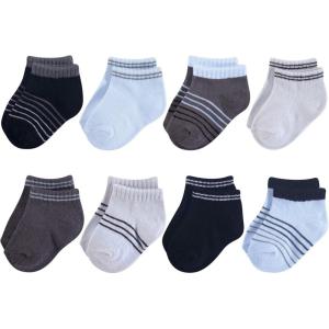 imageHudson Baby Baby Girls Cotton Rich Newborn and Terry SocksBlue Black