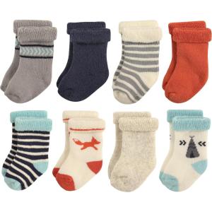 imageHudson Baby Baby Girls Cotton Rich Newborn and Terry SocksBoy Fox