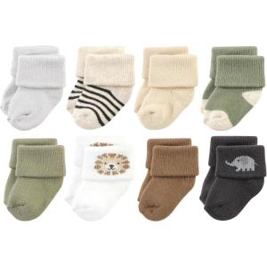 imageHudson Baby Baby Girls Cotton Rich Newborn and Terry SocksBrave Lion