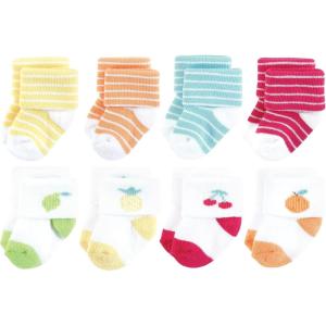 imageHudson Baby Baby Girls Cotton Rich Newborn and Terry SocksFruity