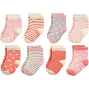 imageHudson Baby Baby Girls Cotton Rich Newborn and Terry SocksHearts