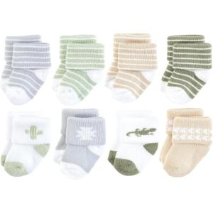imageHudson Baby Baby Girls Cotton Rich Newborn and Terry SocksLittle Lizard