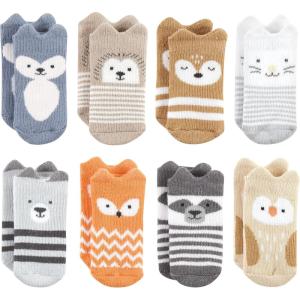 imageHudson Baby Baby Girls Cotton Rich Newborn and Terry SocksMulticolor Boy Woodland