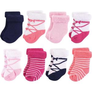 imageHudson Baby Baby Girls Cotton Rich Newborn and Terry SocksPink Ballet