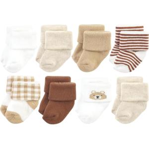 imageHudson Baby Baby Girls Cotton Rich Newborn and Terry SocksTeddy Bear