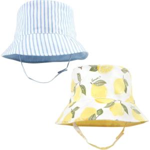 imageHudson Baby Baby Girls Sun Protection HatLemon Stripe