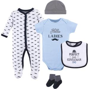 imageHudson Baby Unisex Baby Cotton Layette SetBlue Little Gentleman