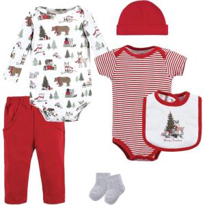 imageHudson Baby Unisex Baby Cotton Layette SetChristmas Forest
